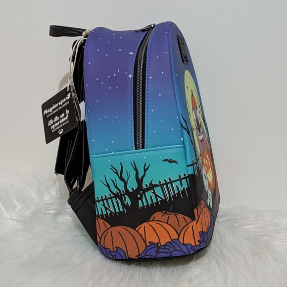 LAST ONE Loungefly Disney Stitch Pumpkin Glow-In-The-Dark Mini Backpack New! - Picture 8 of 9